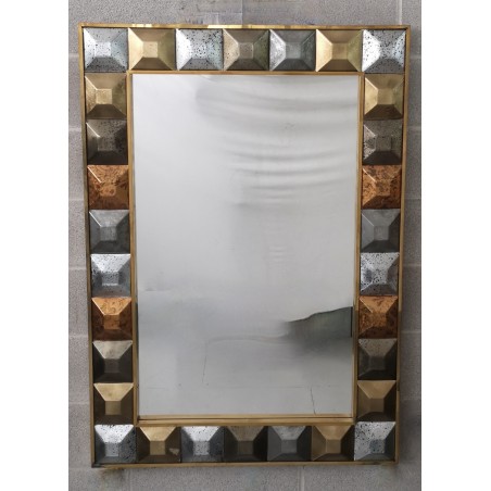 SP 58 Specchio in vetro artistico di Murano e ottone
