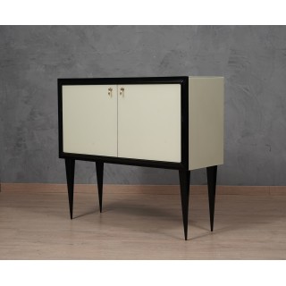 CR 195 Credenza in Vetro Laccato Color Crema, 1950