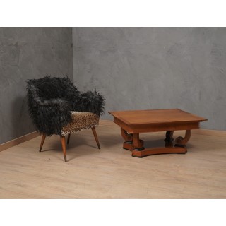 P 165 Poltrone Nino Zoncada Prod. Cassina legno e ottone, 1960