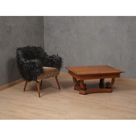 P 165 Poltrone Nino Zoncada Prod. Cassina legno e ottone, 1960