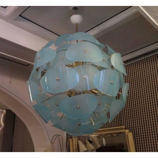 L65  Lampadario sputnik  in vetro di murano e ottone