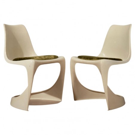 SD 63 Sedie in plastica bianca di Ostergaard Steen, 1970