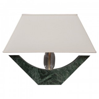 LT 135 Lampada da tavolo in marmo verde india e vetro di Murano